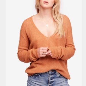 🍁Burnt Orange V-neck Sweater 🍂